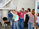 Girls' Day 2005, Schüler am Teleskopsimulator